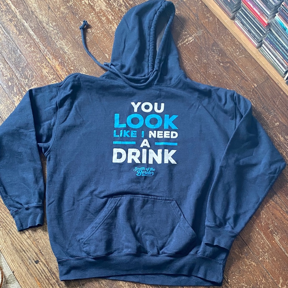 Navy Blue South Of The Border Hoodie size XXL